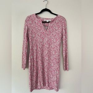 Diane Avon Fursfenburg Long Sleeve Pink Floral Print Dress